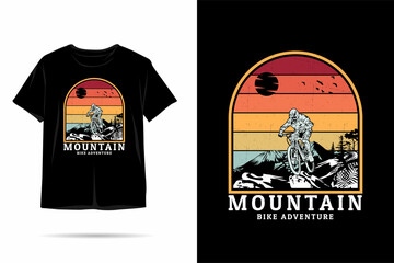 Mountain bike silhouette t shirt design