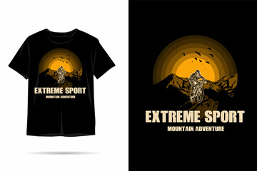 Extreme sport silhouette t shirt design