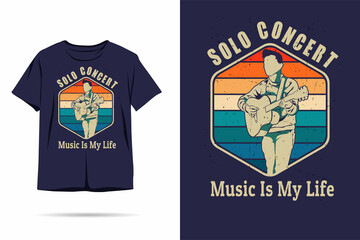 Music is my life silhouette t shirt design