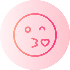 kiss gradient icon
