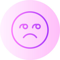 unhappy gradient icon
