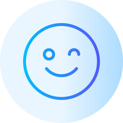 winking gradient icon