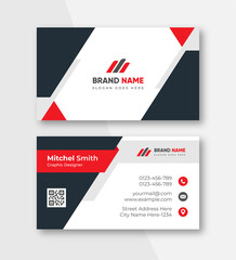 Nice corporate business card in red theme