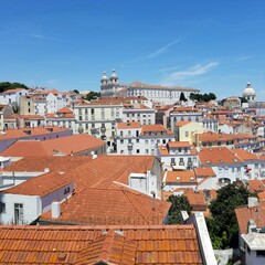 Fototapeta na wymiar view of the roofs in lisbon 