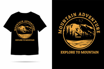 Mountain adventure explore silhouette t shirt design