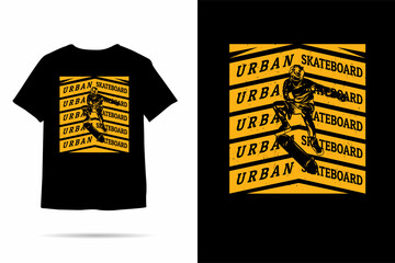 Urban skateboard silhouette t shirt design