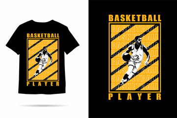 Basketball player silhouette t shirt design