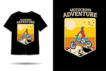 Motocross adventure silhouette t shirt design