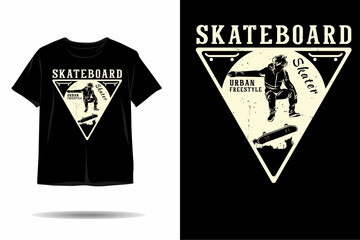 Skateboard urban freestyle silhouette t shirt design © inferno_studio3