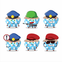 A dedicated Police officer of pinto beans mascot design style
