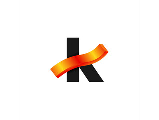 Modern Gradient And Flat Color Letter K Abstract Logo