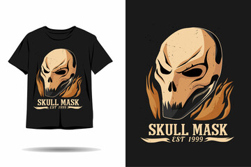 Skull mask silhouette t shirt design