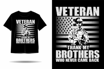 Veteran soldier silhouette t shirt design