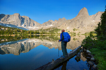 Naklejka premium Hike in mountains