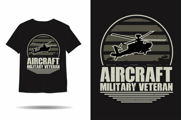 Aircraft military veteran silhouette t shirt design