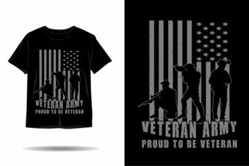 Veteran army silhouette t shirt design