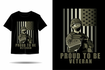 Proud to be veteran silhouette t shirt design