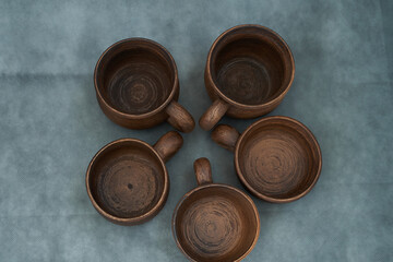       Ceramics, a ceramic product made with your own hands, made on a potter's wheel, a jug, a mug