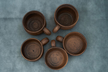       Ceramics, a ceramic product made with your own hands, made on a potter's wheel, a jug, a mug