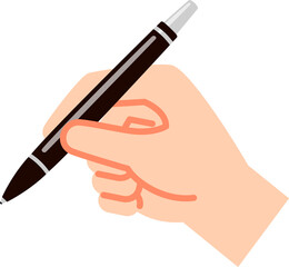 ペンを持つ右手