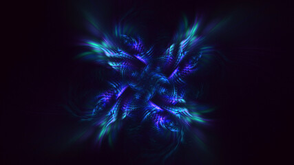 3D rendering abstract colorful fractal light background