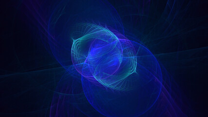 3D rendering abstract colorful fractal light background