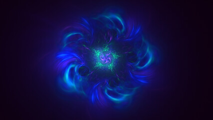 3D rendering abstract round light background