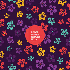 tropical flower pattern seamless illustration
