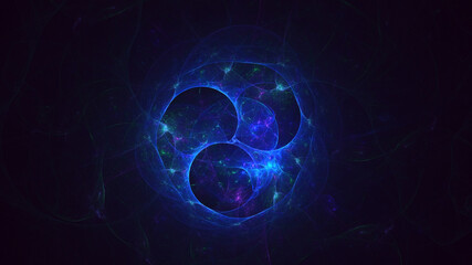 3D rendering abstract round light background