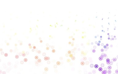 Light Orange vector pattern with spheres.