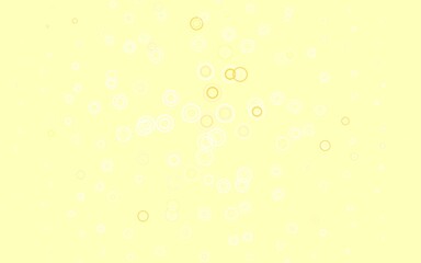 Light Red, Yellow vector backdrop with dots.