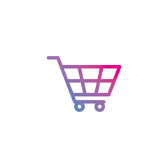 Shopping cart outline gradient icon