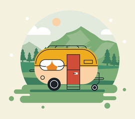 recreational vehicle in the landscape