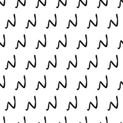 Seamless pattern with sketch squiggle