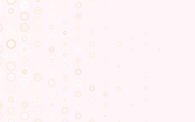 Light Red, Yellow vector background with bubbles.