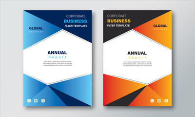 Annual Report Layout Design Template. Corporate Business flyer Background, Catalog, Cover, Booklet, Brochure, Magazine, Poster, Corporate Presentation, Portfolio, Banner, Web, Design Concept Idea.