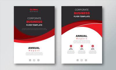 Annual Report Layout Design Template. Corporate Business flyer Background,  Catalog, Cover, Booklet, Brochure, Magazine, Poster, Corporate Presentation, Portfolio, Banner, Web, Design Concept Idea.