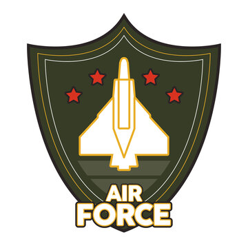 shield airforce with airplane
