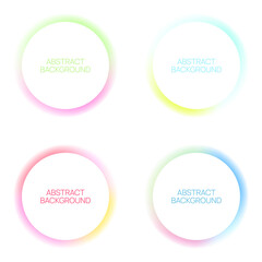 Vector multicolored glowing circles.