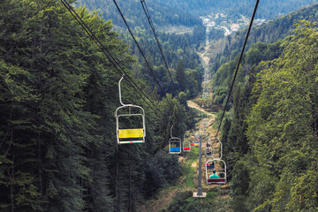 Fototapeta premium summer mountains travel chair road