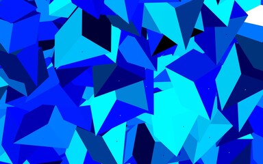 Fototapeta premium Dark BLUE vector pattern with polygonal style.