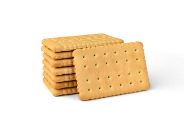 Cracker isolated on white background.