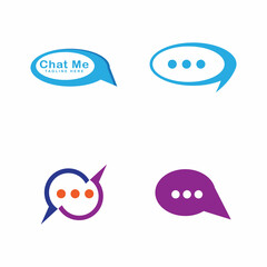 Buble chat icon Vector Illustration design Logo template