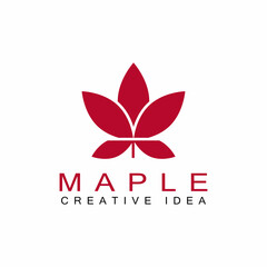 Maple leaf vector illustration design template