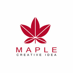 Maple leaf vector illustration design template