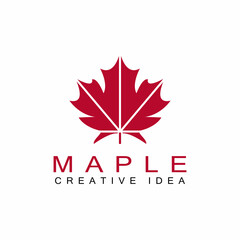 Maple leaf vector illustration design template