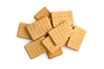 Cracker isolated on white background.
