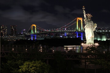 Fototapeta na wymiar Rainbow Bridge Tokyo