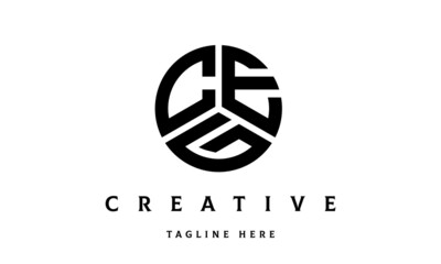 Fototapeta CEG creative circle three letter logo obraz