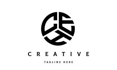 CEH creative circle three letter logo